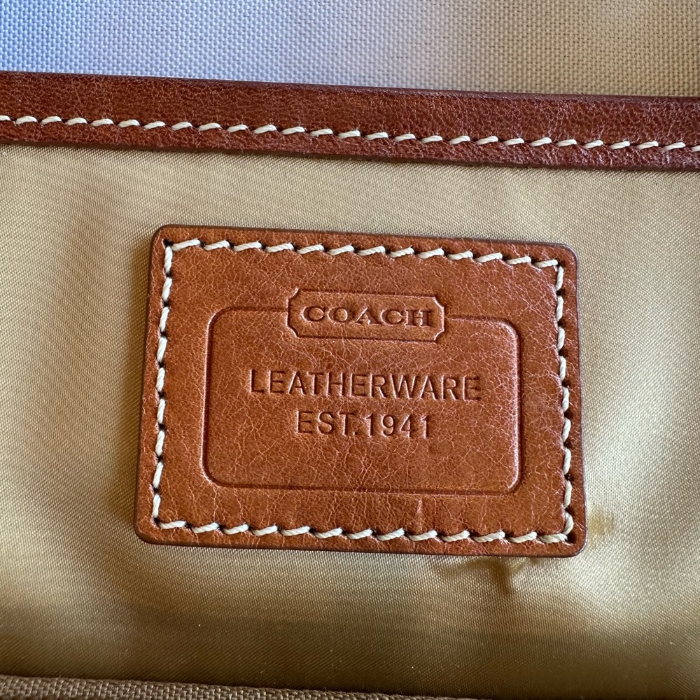 Coach Tan and Pink Tote Bag - Picture 4 of 15